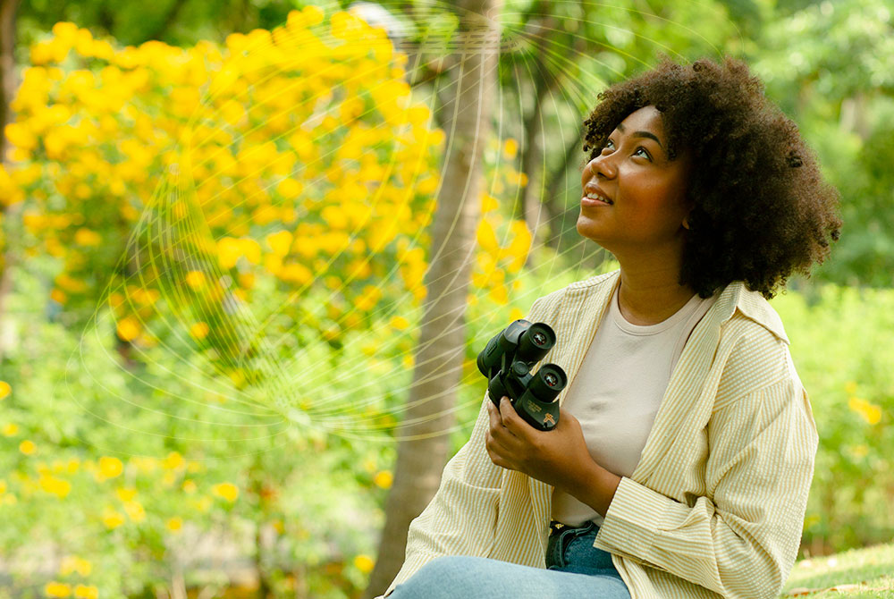 image of woman with camera